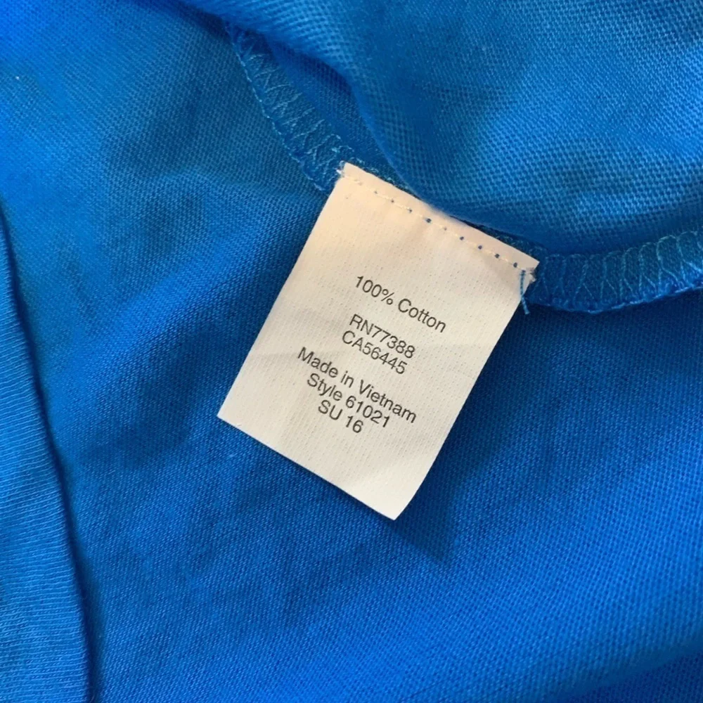 NWOT J.Crew T-Shirt Women V Neck Royal Blue‎ 100% Cotton Size Small